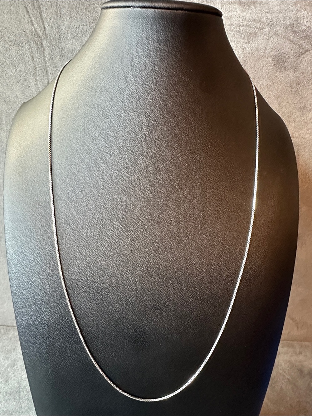 Milor Polished Silver Box Chain Necklace - Silver